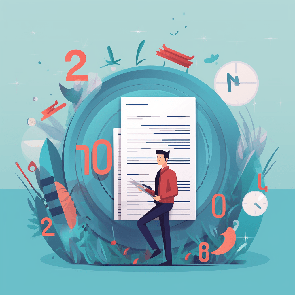 illustration of someone working on their resume